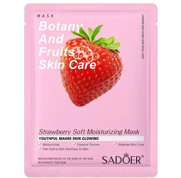 1Sadoer Botany And Fruits Strawberry Moisturizing Face Sheet Mask - 25g | Premium Skincare & Beauty Products in Pakistan