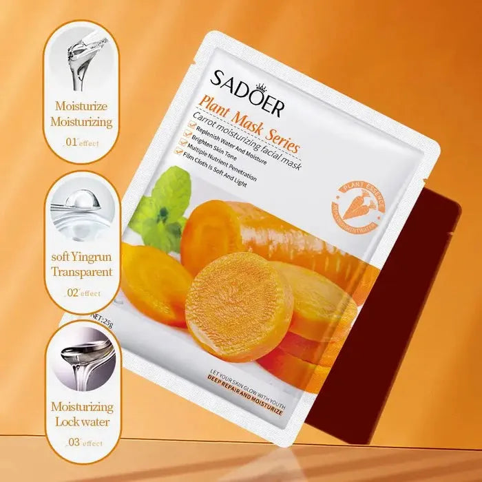 SADOER Carrot Moisturizing Face Sheet Mask - 25g | Premium Skincare & Beauty Products in Pakistan