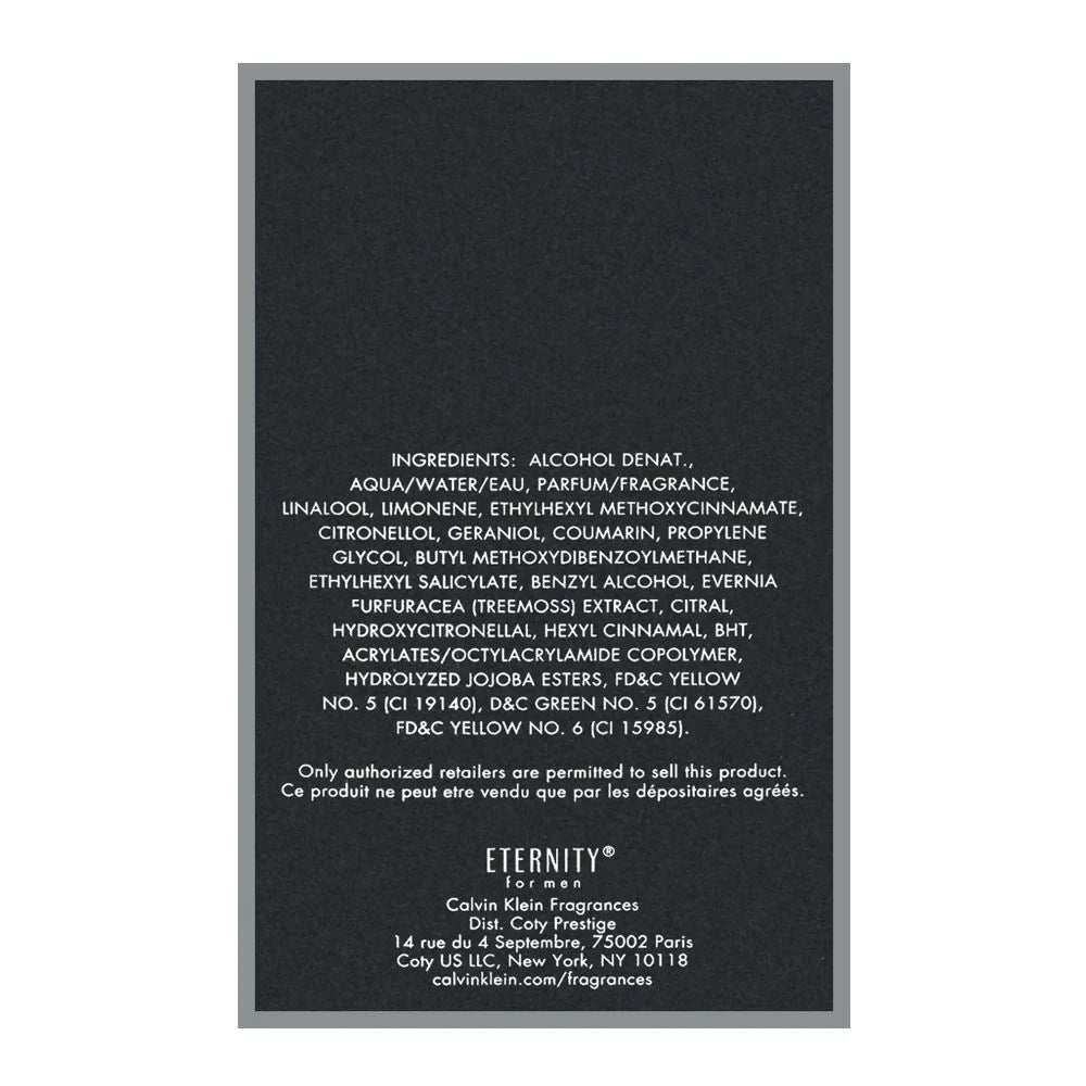 Calvin Klein Eternity For Men Eau De Toilette – 100ml