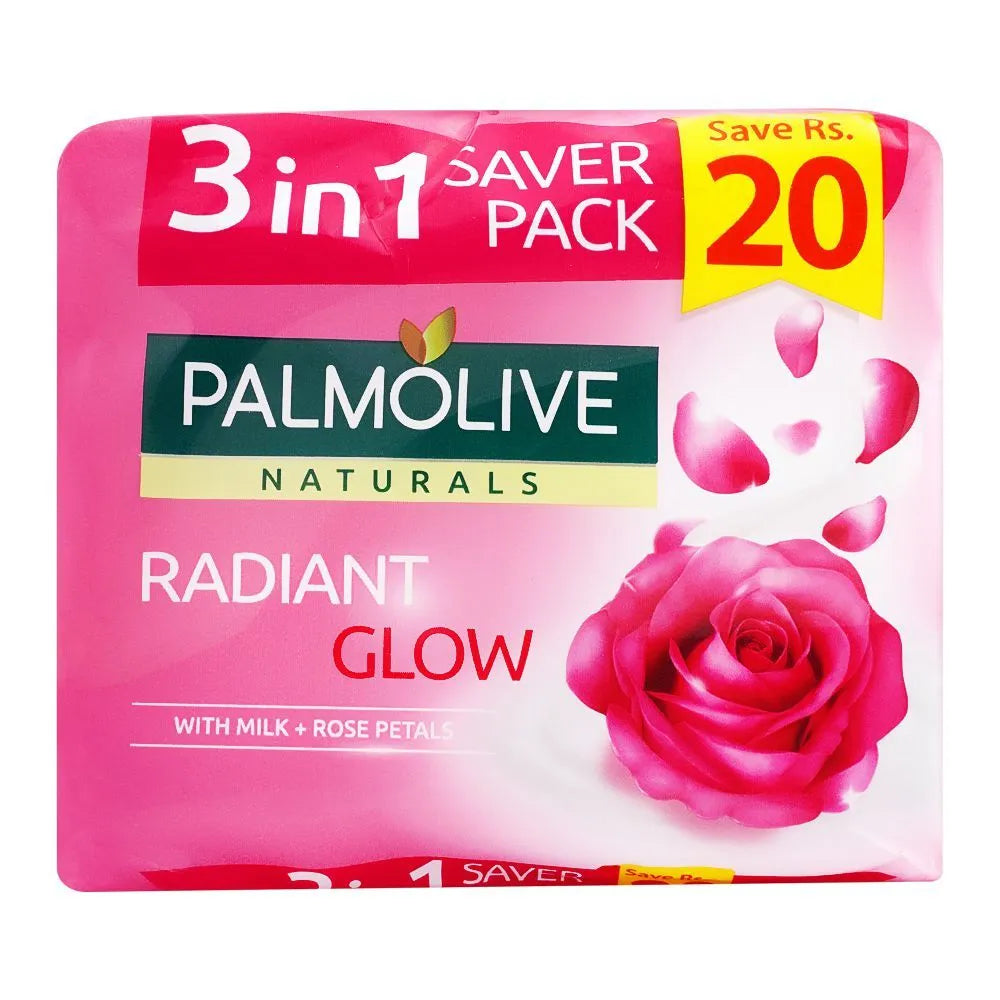 Palmolive Naturals Glow Soap, 3-In-One Pack - 3X145g