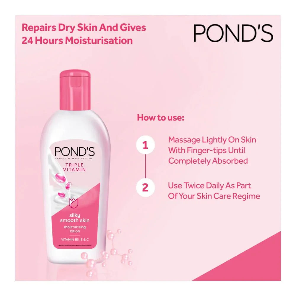Pond's Triple Vitamin Moisturizing Lotion, Silky Smooth Skin | Premium Skincare & Beauty Products in Pakistan