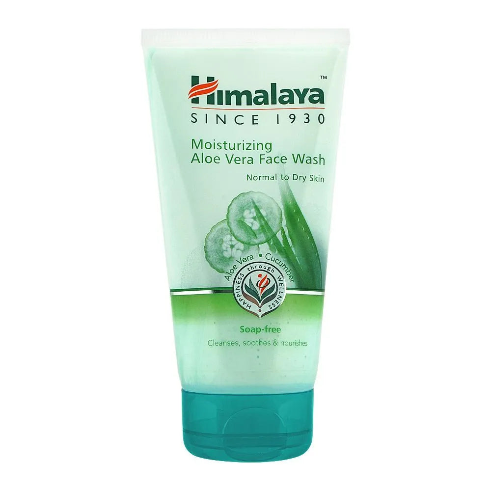Himalaya Moisturizing Aloe Vera Face Wash, Soap Free, Normal To Dry Skin | Premium Skincare & Beauty Products in Pakistan
