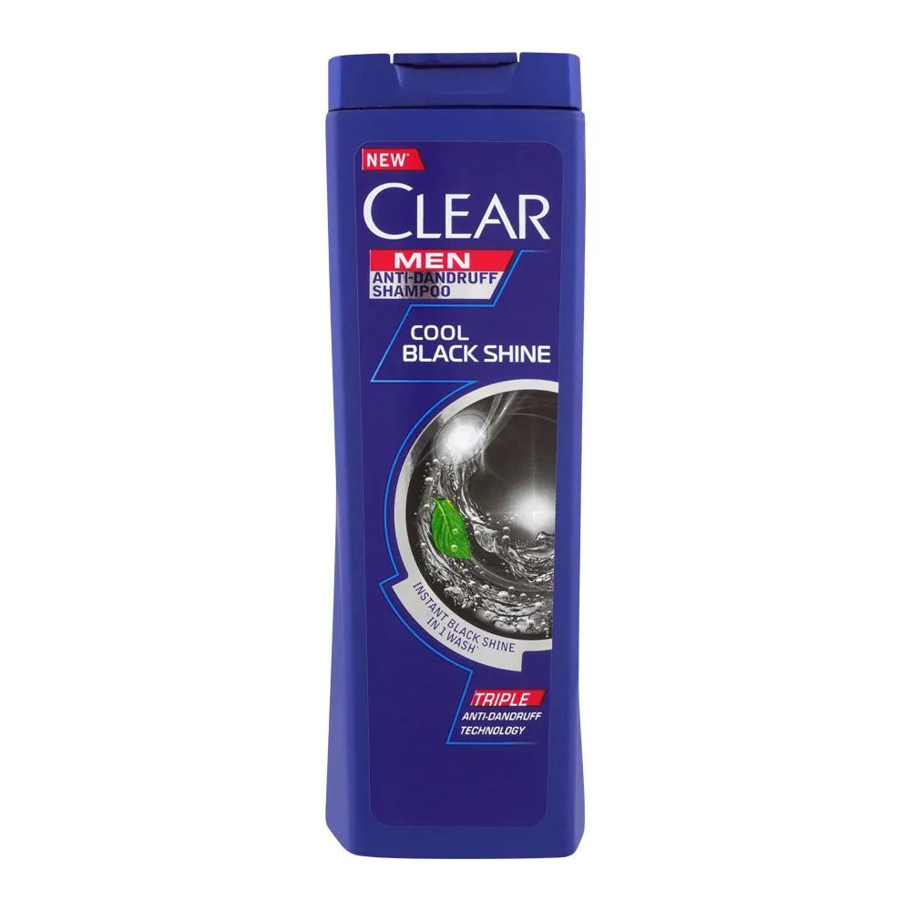 Clear Men Triple Anti-Dandruff Cool Black Shine Shampoo 380ml