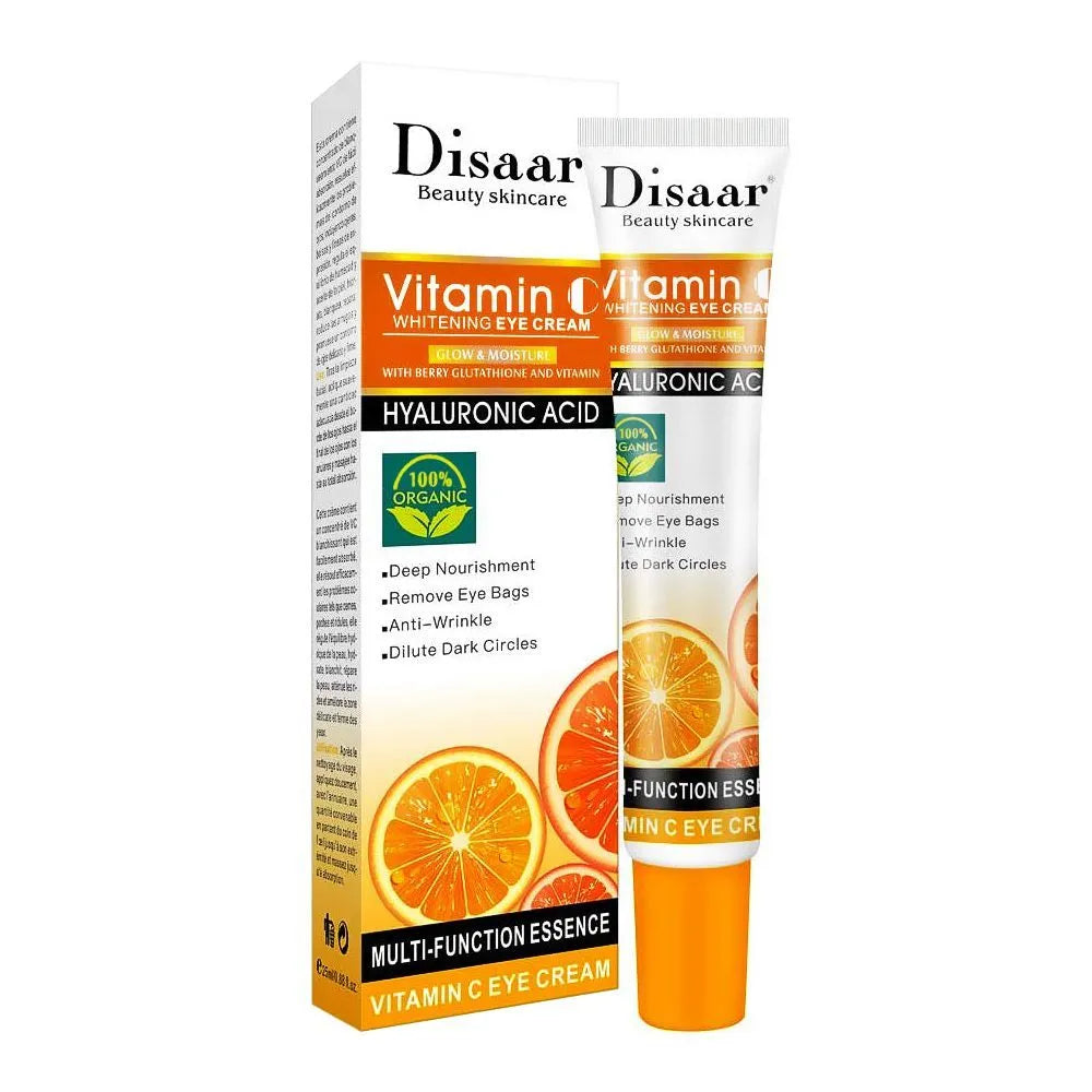 Disaar Vitamin C Whitening Eye Cream with Hyaluronic Acid - 25ml | Premium Skincare & Beauty Products in Pakistan