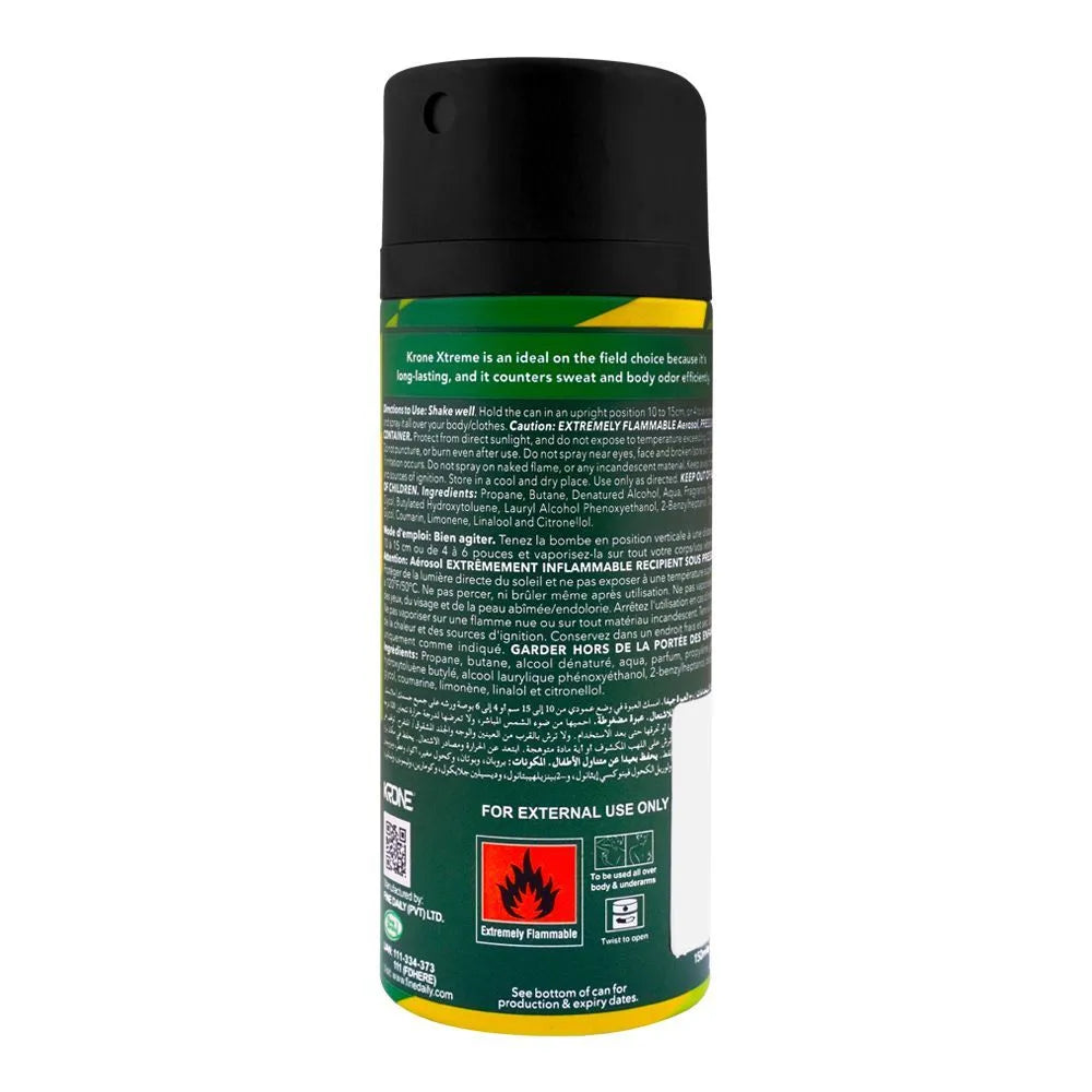 Krone Xtreme Optimist Body Spray, For Men - 150ml