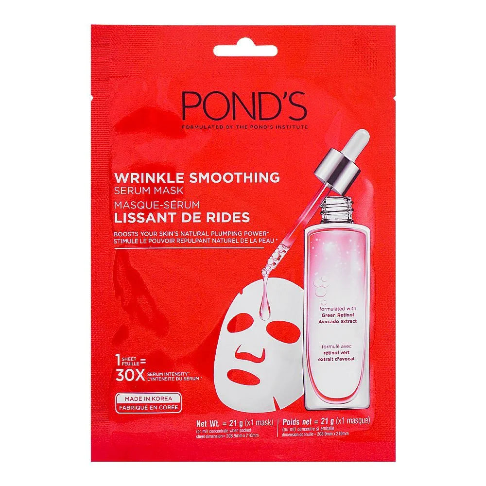 Ponds- Wrinkle Smoothing Correcting Serum Mask - 21g