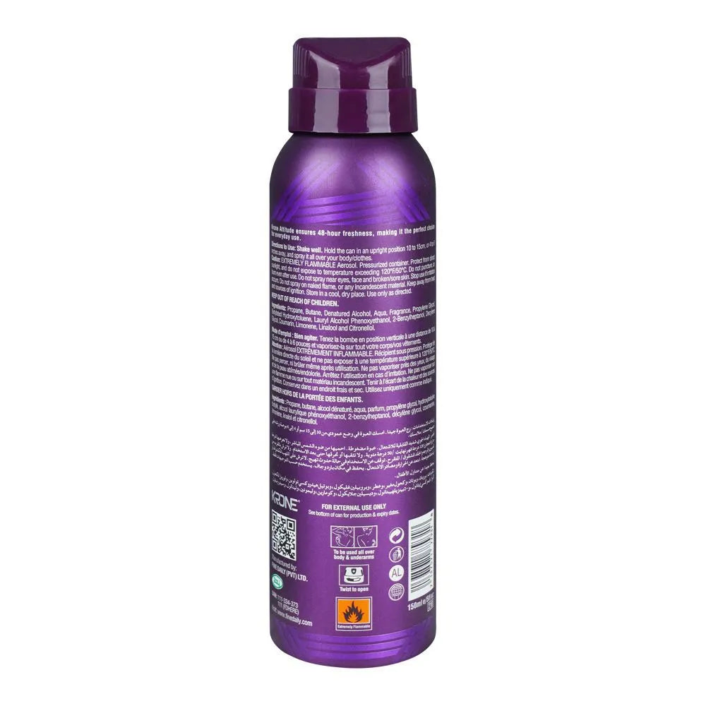 Krone Attitude Vivid Body Spray, For Men - 150ml