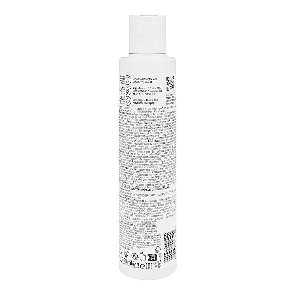 Schwarzkopf BC Bonacure Superberries & AHA Anti-Dandruff Shampoo – 250ml
