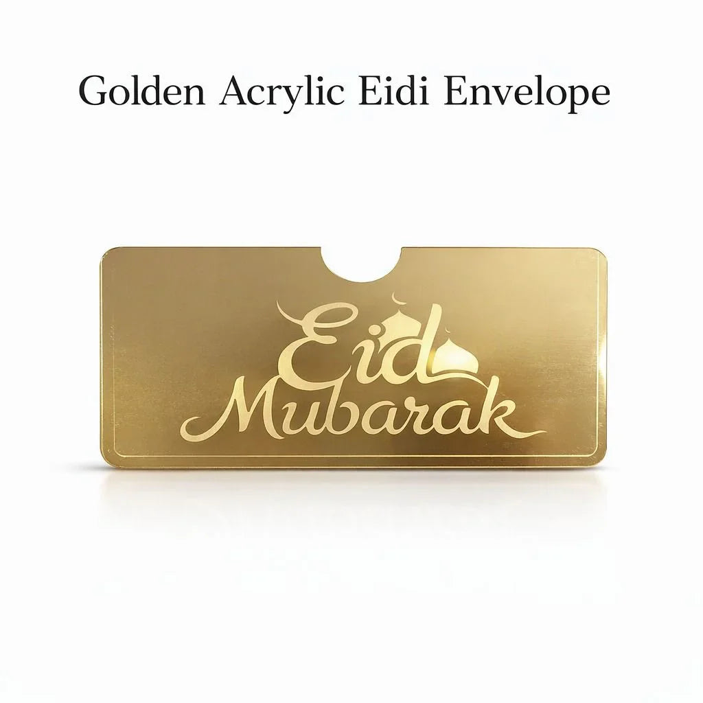 Golden  acrylic golden envelope
