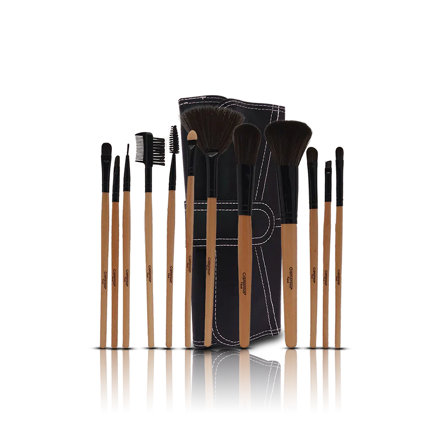 Glamorous Face 12 Piece Leather Brushset