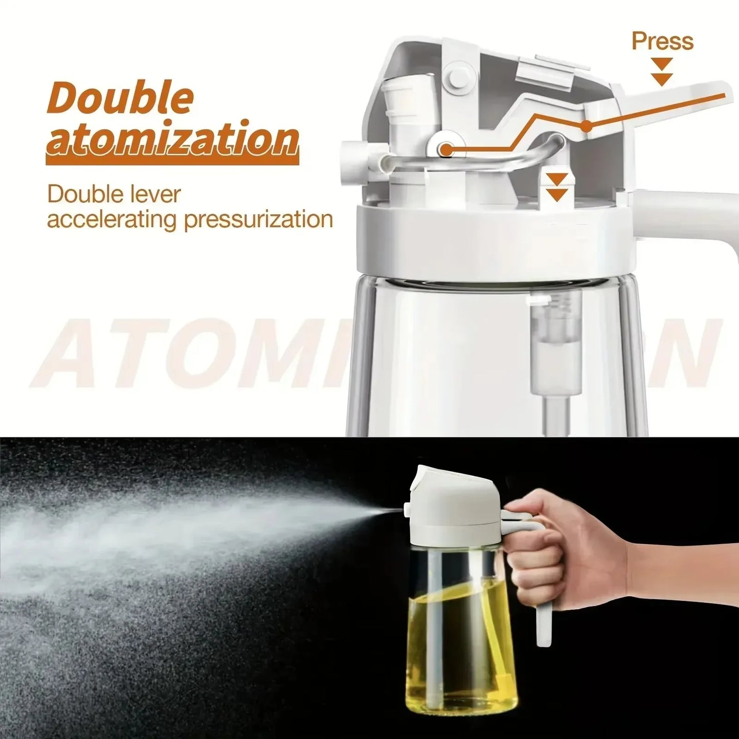 Kitchen Glass Oil Sprayer Bottle - 470ml