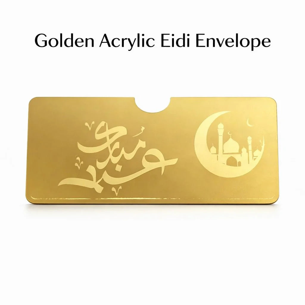 Golden  acrylic golden envelope