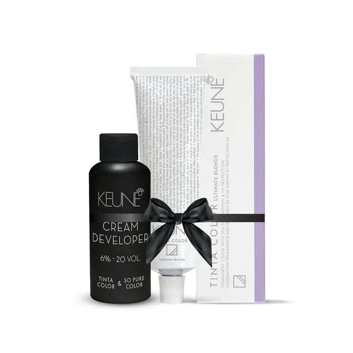 Keune Tinta Deal ULTRA PEARL MAHOGANY BLO 3025 with Keune Developer 20 Volume - 60 ml