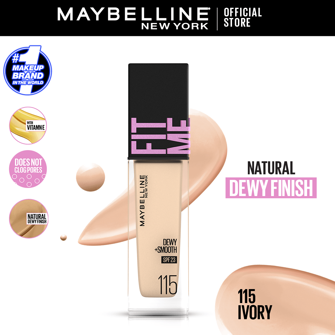 Original Maybelline New York Fitme Dewy & Smooth Liquid Foundation