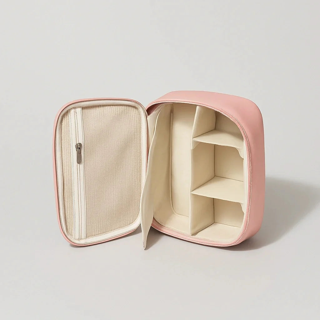 Capacity Detachable Makeup Bag with Brush Case