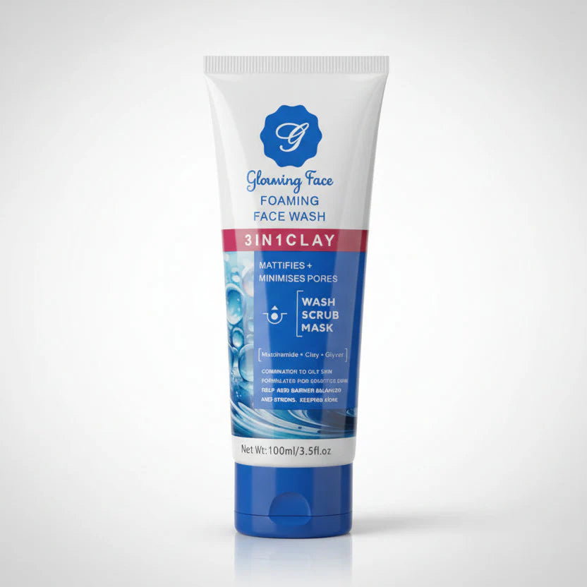 Glowing face 3 in 1 Clay foaming face wash - 100ml
