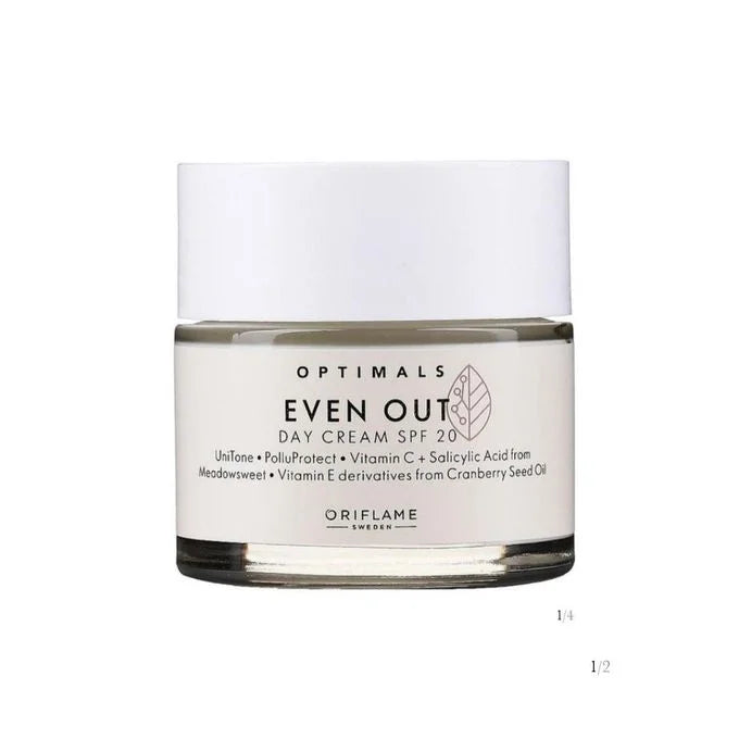 Oriflame Even Out Day Cream SPF 20 – Brightening & Protective Daily Moisturiser - 50ml