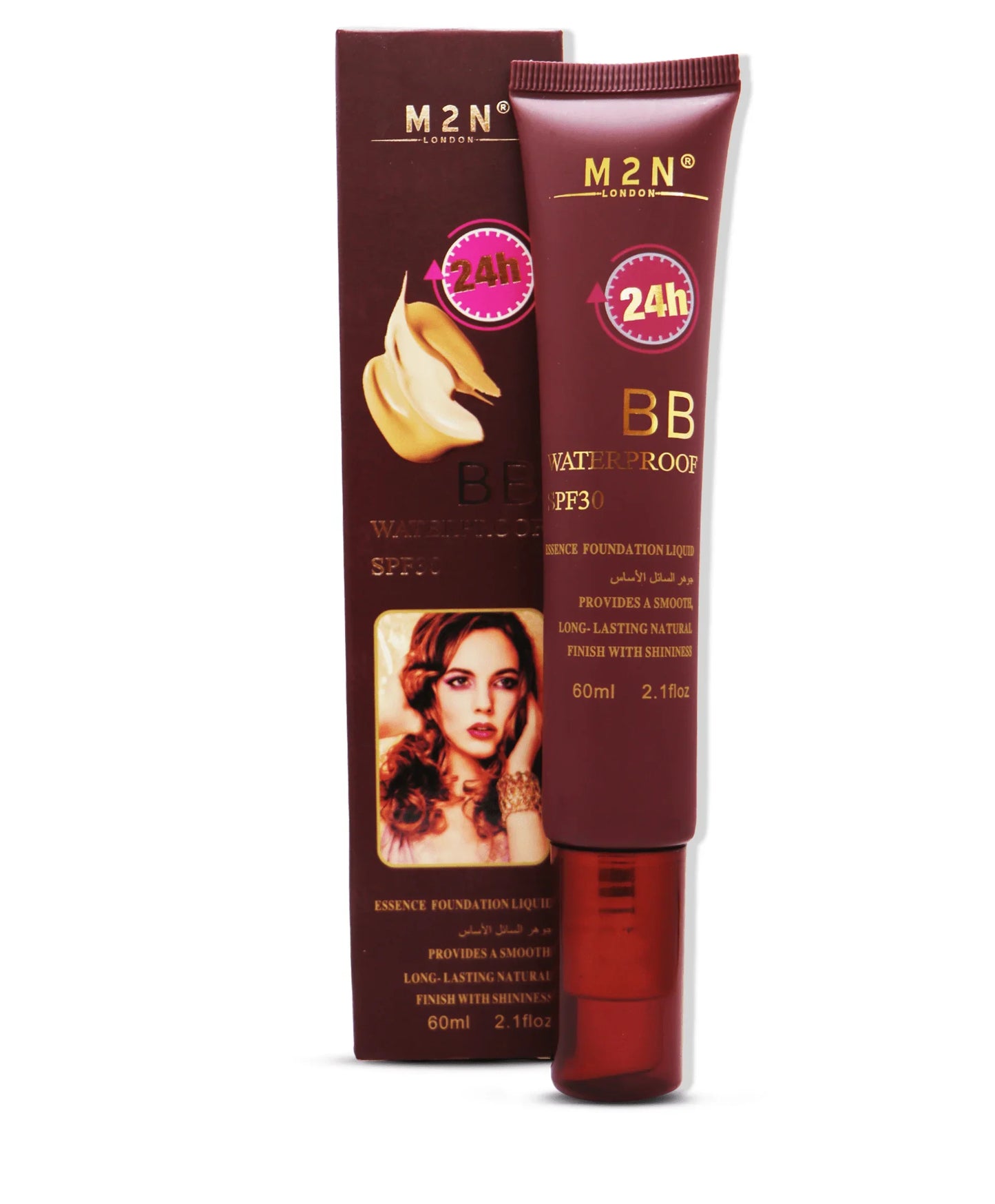 M2N LONDON BB Waterproof SPF30 Essence Foundation - 60ml