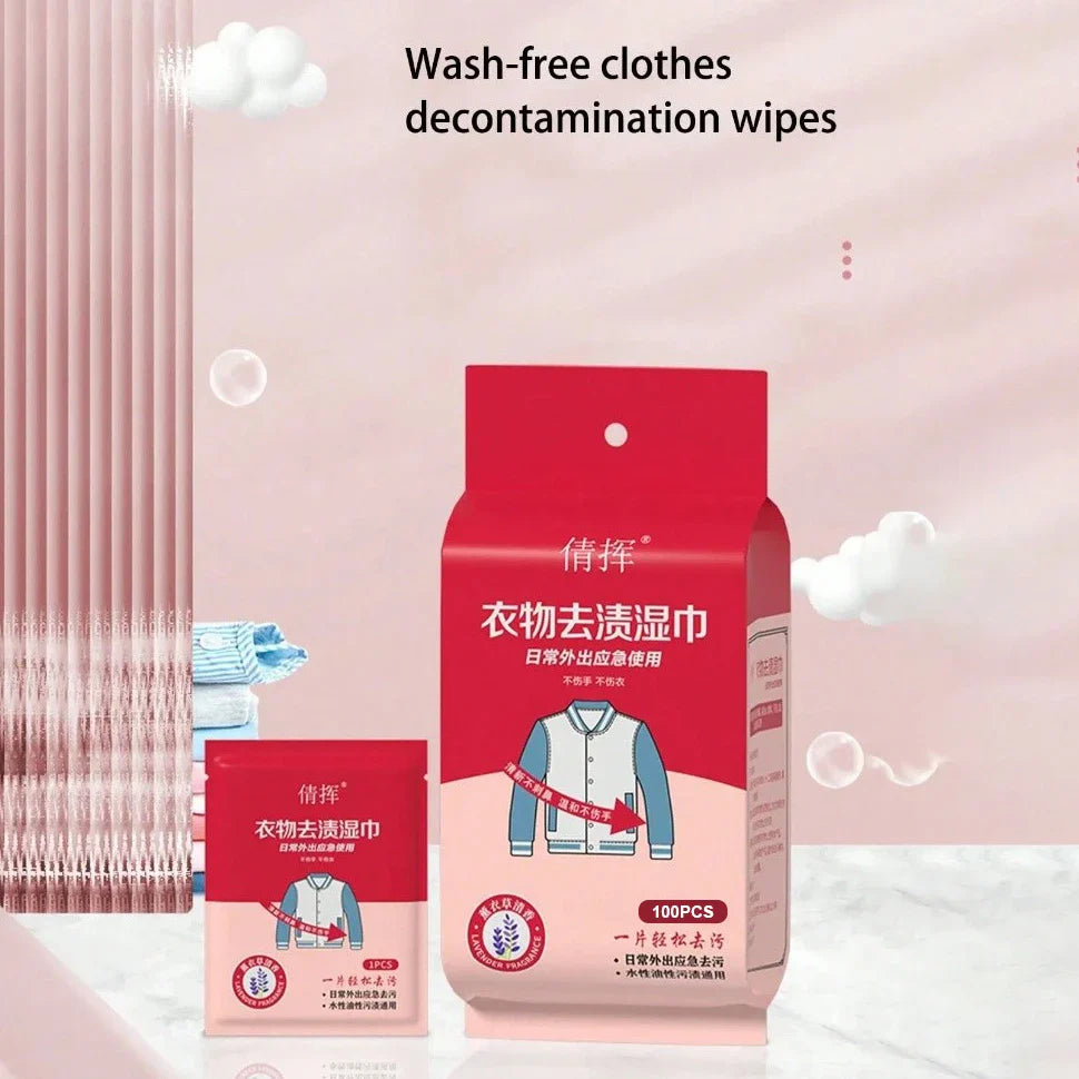 Portable Clothes Stain Remover Wet Wipes