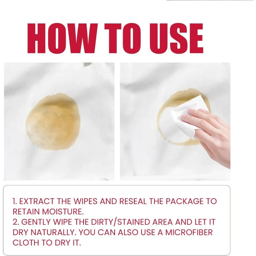Portable Clothes Stain Remover Wet Wipes