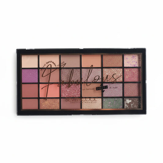 Seven Cool Matte & Glitter Fabulous Eyeshadow Palette - 24 Colors