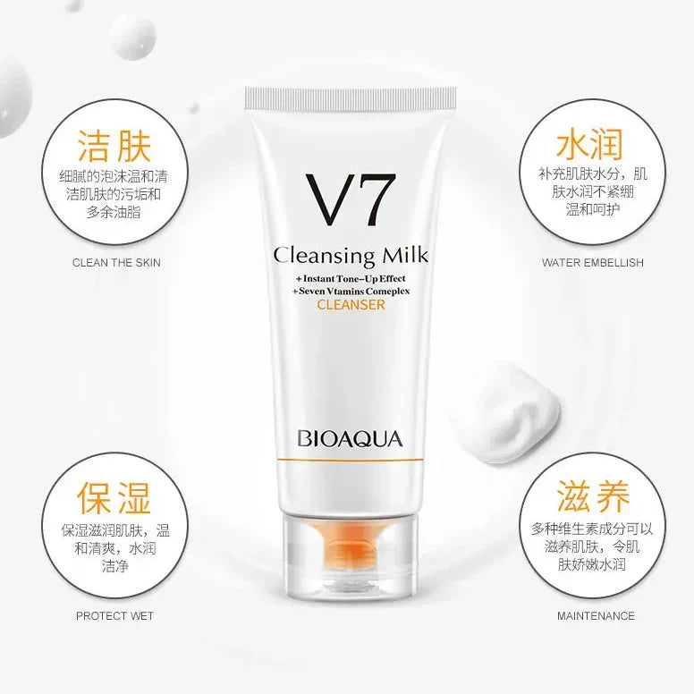 Bioaqua V7 Deep Hydration Facial Cleansing Milk (Cleanser) | Premium Skincare & Beauty Products in Pakistan
