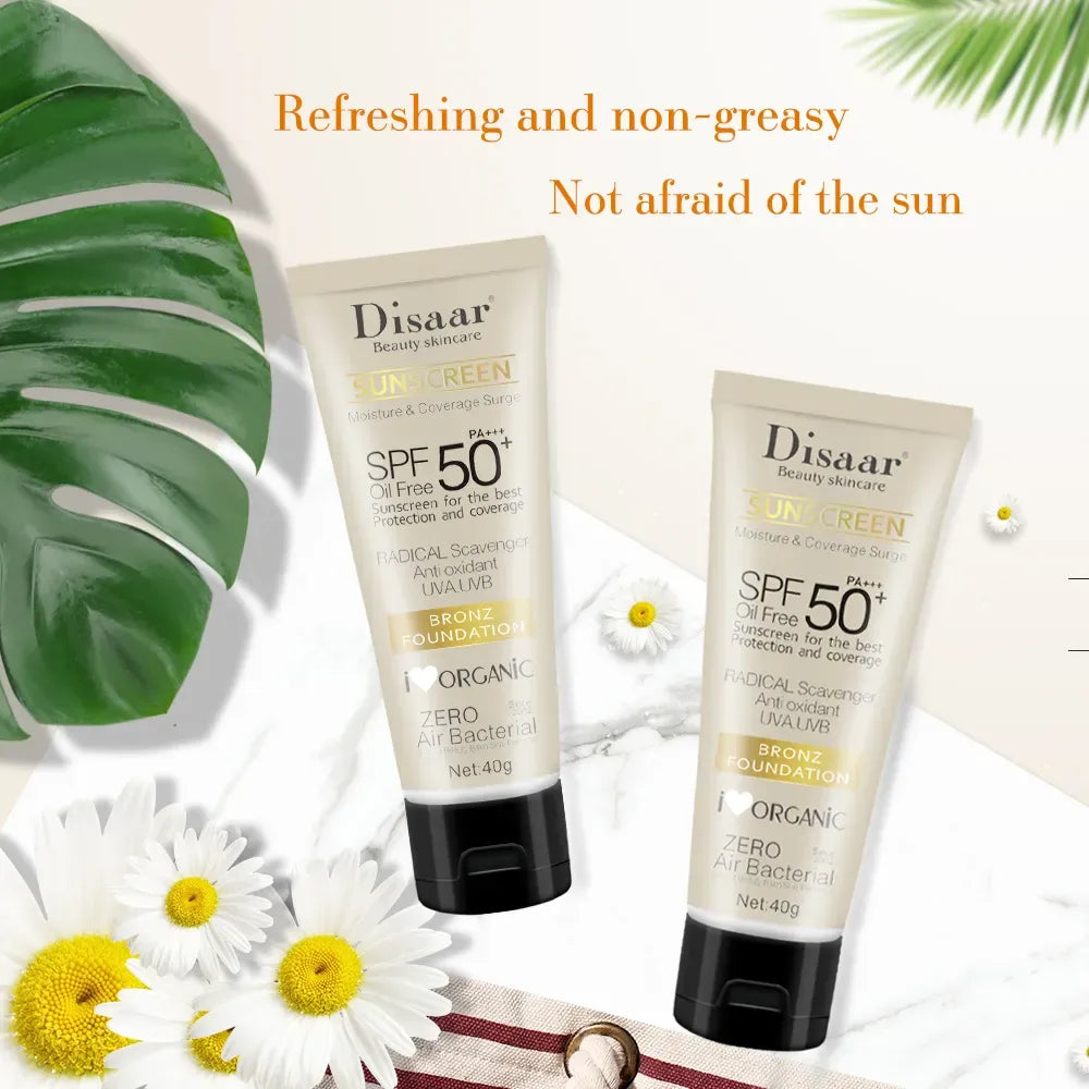 Disaar Sunscreen Bronz Foundation SPF 50 Oil-Free – 40g | Premium Skincare & Beauty Products in Pakistan