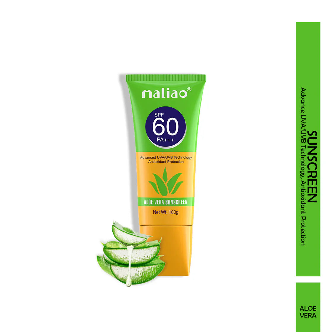Maliao Aloe Vera Sunscreen SPF 60 PA+++ - Ultimate Sun Protection for Your Skin - 100g | Premium Skincare & Beauty Products in Pakistan