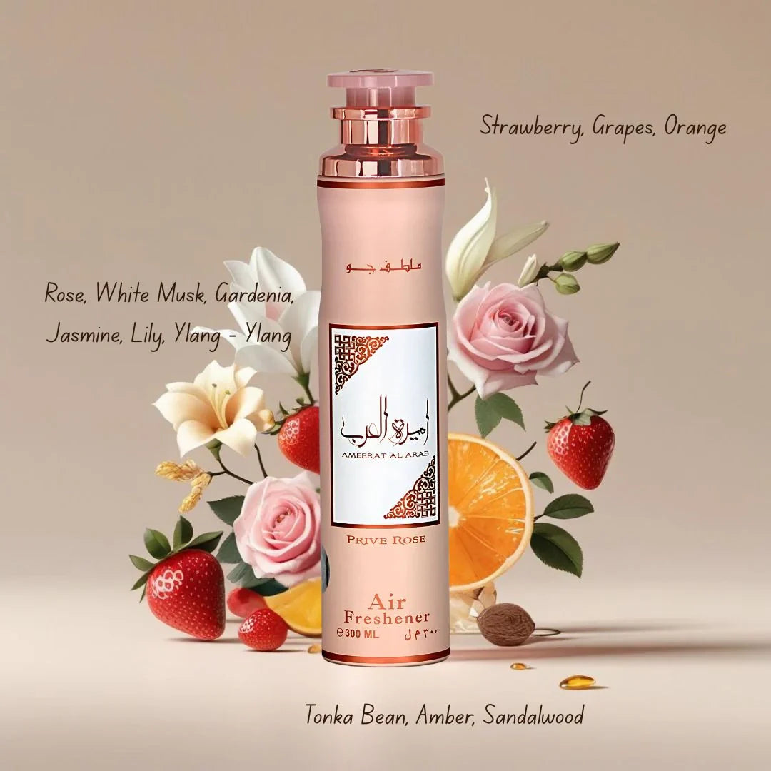 Lattafa Asdaaf Ameerat Al Arab Prive Rose Air Freshener - 300ml