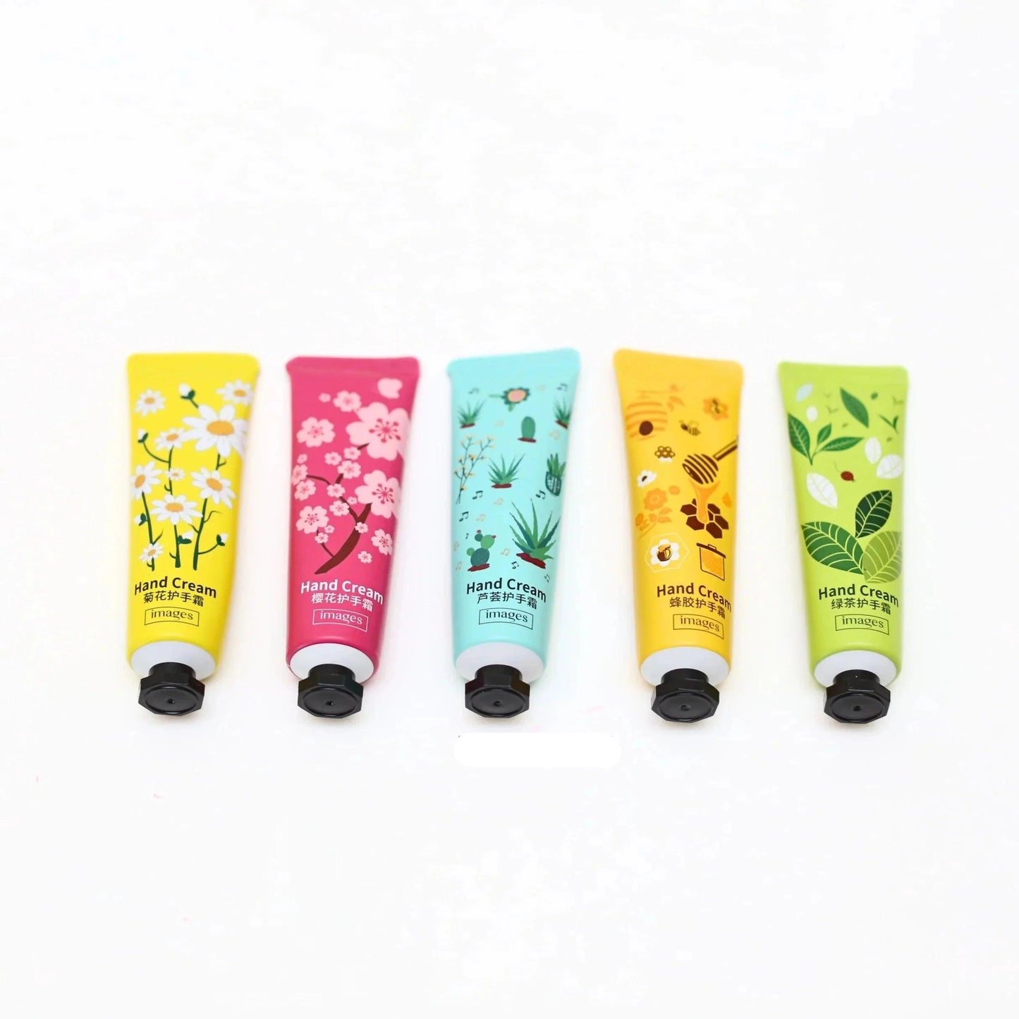5Pcs / Lot Plant Extract Fragrance Hand Cream Set