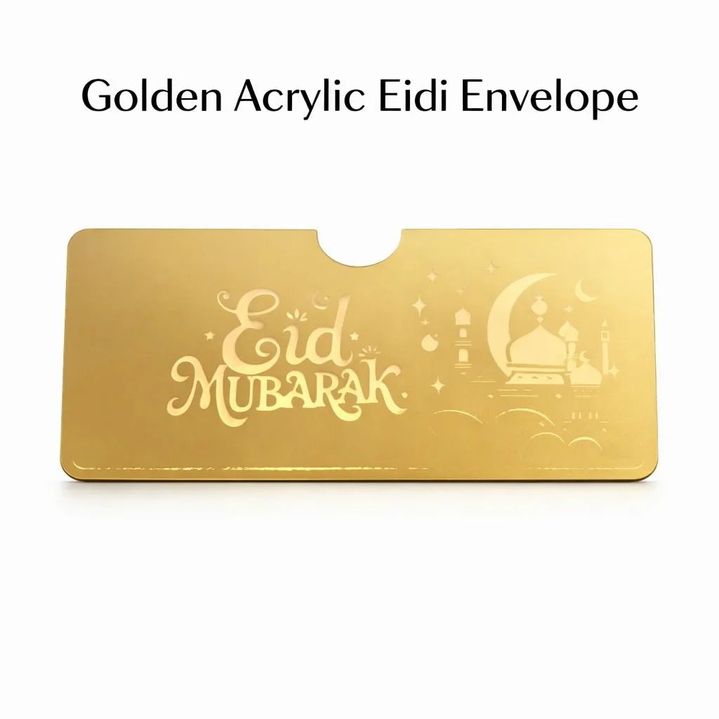 Golden  acrylic golden envelope