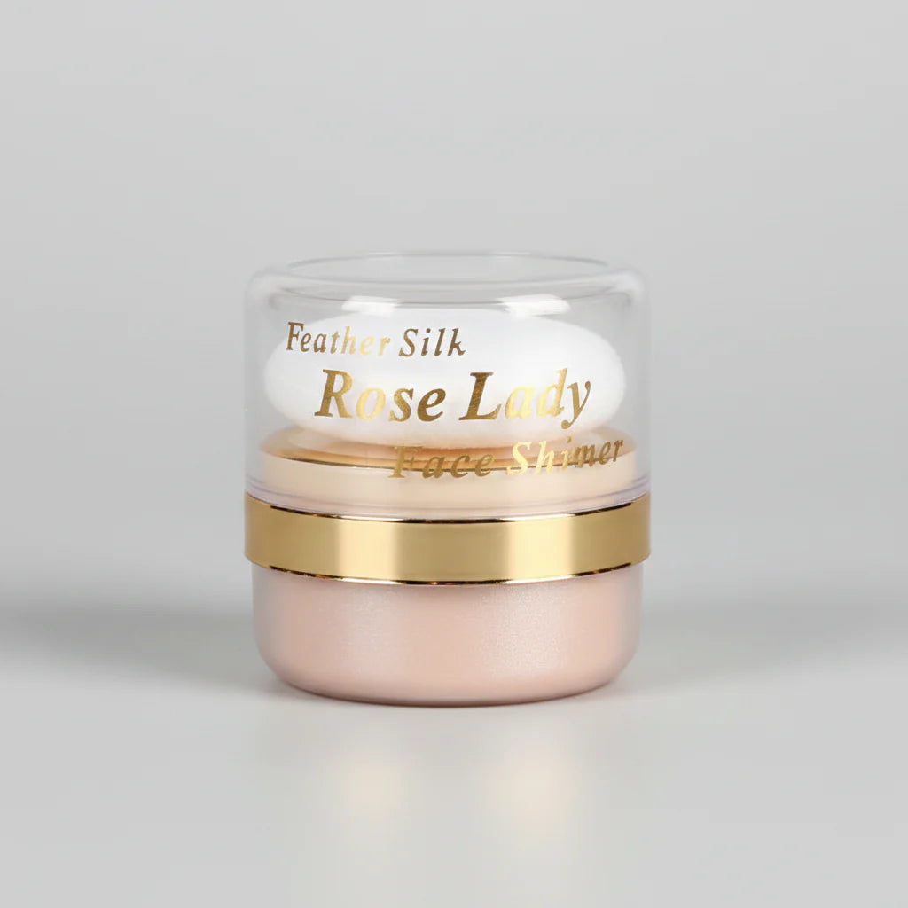 Feather Silk Rose Lady Face Shimmer Powder