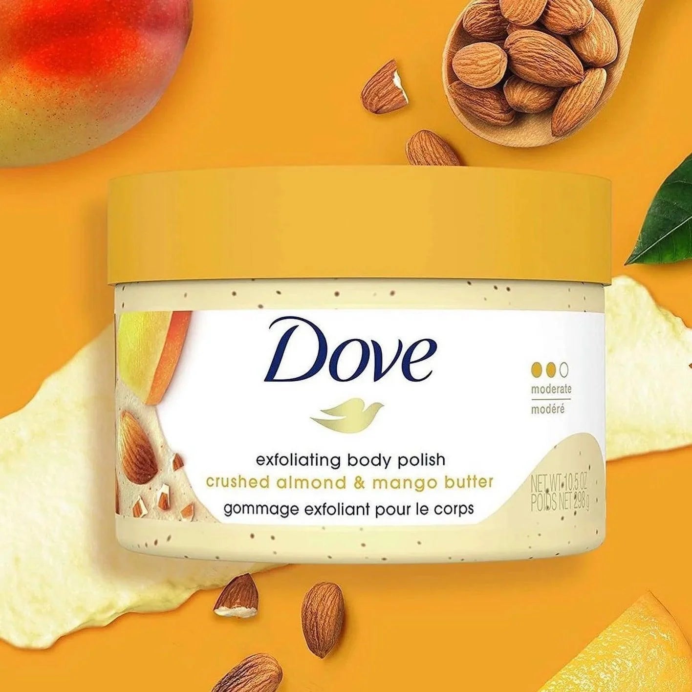 Dove Crushed Almond & Mango Butter Exfoliating Body Polish - 298gm | Premium Skincare & Beauty Products in Pakistan