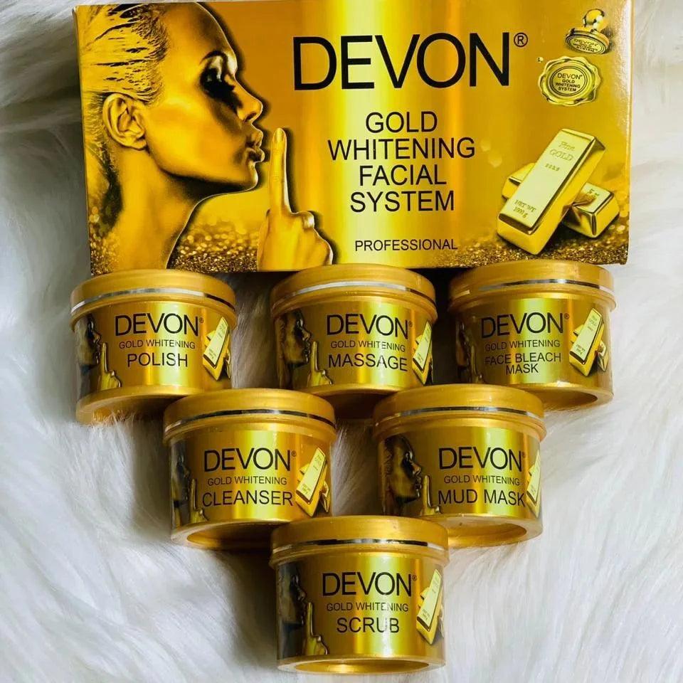 Devon 6 Steps Gold Whitening Facial Kit 💯 ✨ | Premium Skincare & Beauty Products in Pakistan