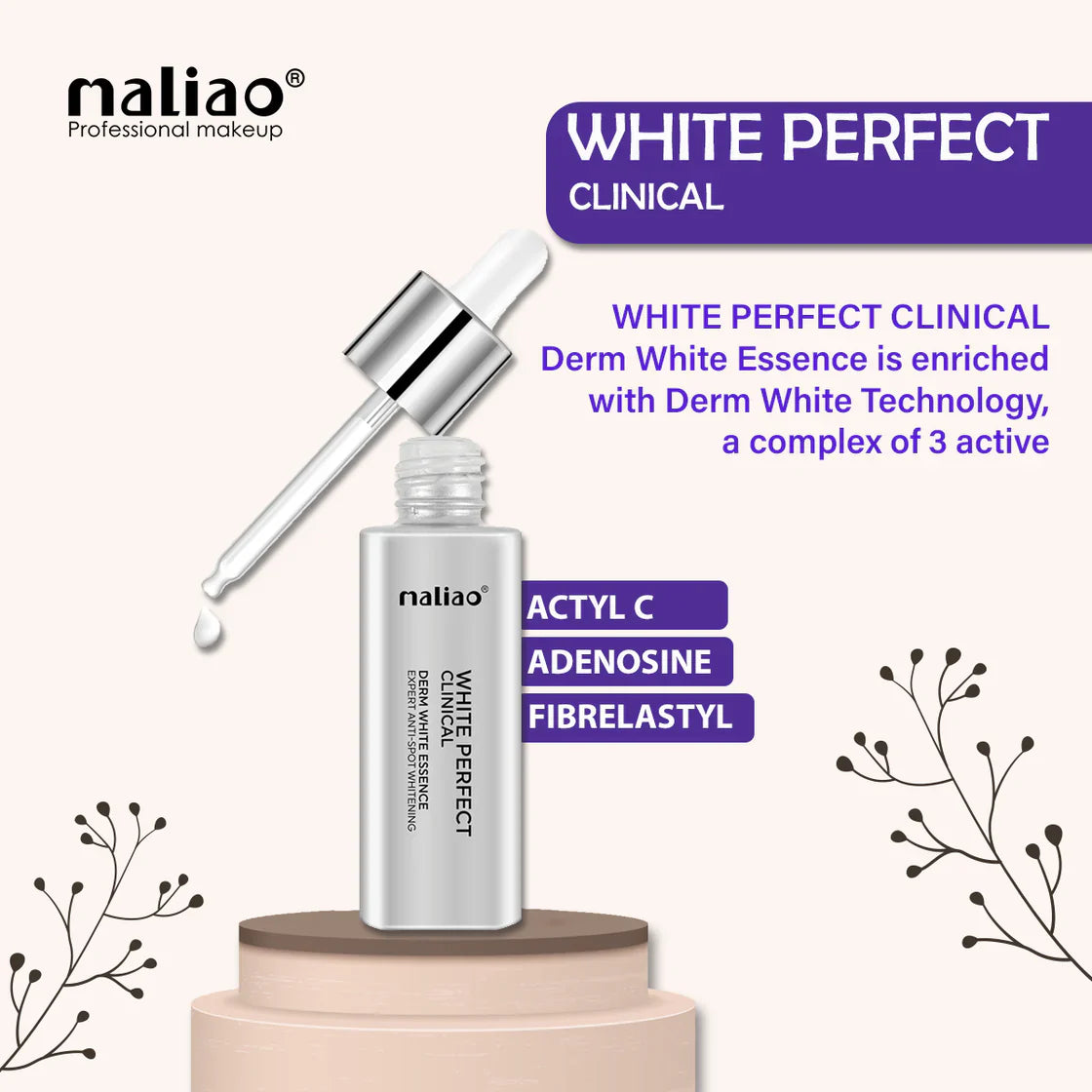 Maliao White Perfect Clinical Derm White Essence Serum - 30ml | Premium Skincare & Beauty Products in Pakistan