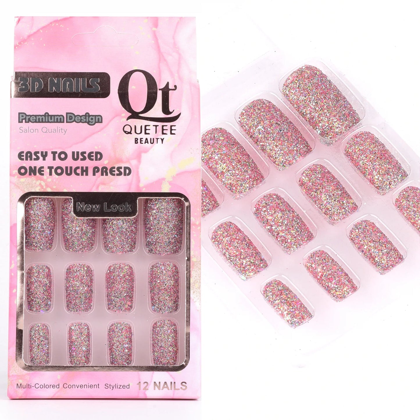 Quetee Beauty 3D Nails Premium Design Three