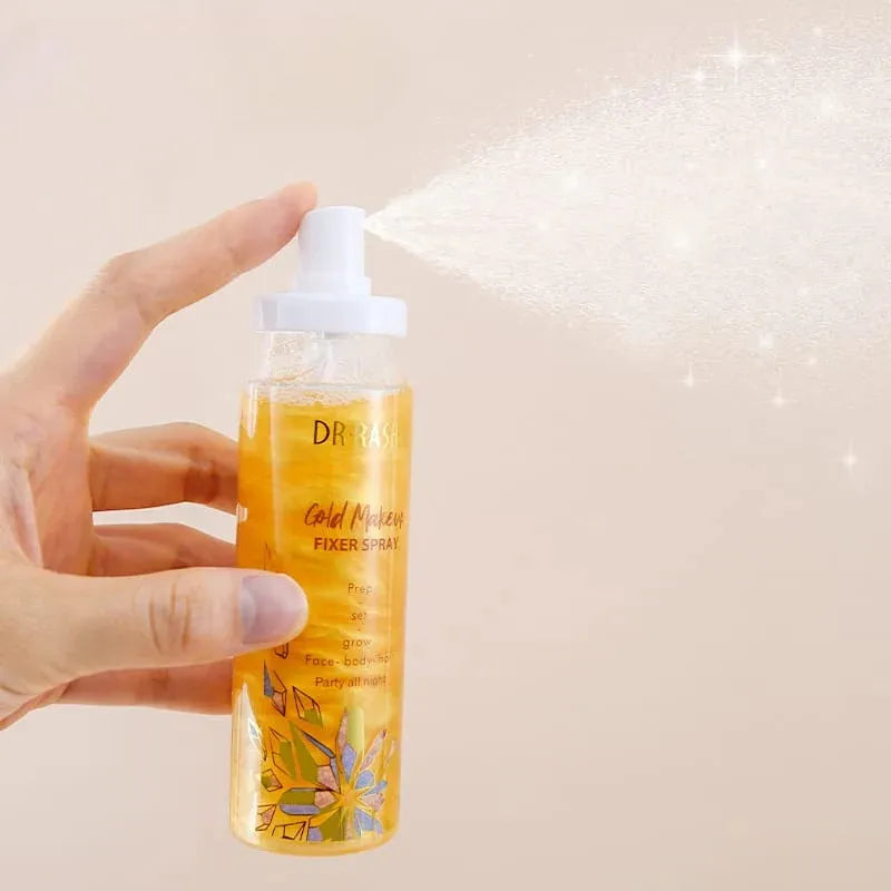 Dr.Rashel Lightweight & Moisturizing Gold Makeup Fixer Spray - 100ml | Premium Skincare & Beauty Products in Pakistan