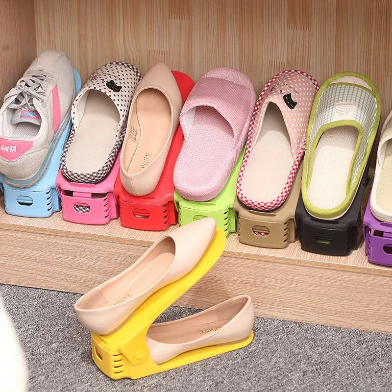 Shoe Slots Organizer – Adjustable Shoe Stacker Space Saver (Each)