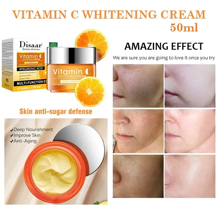 Disaar Vitamin C Whitening Cream with Hyaluronic Acid - 50ml | Premium Skincare & Beauty Products in Pakistan