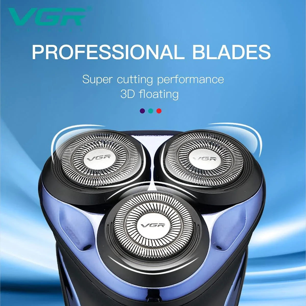 VGR V-306 Wet & Dry 3 Head Electric Shaver