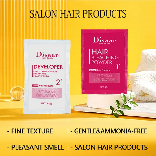 Dissar 40g+80g Hair Bleaching Powder Hair Dye Lightener Fading Powder For Hair (Original)