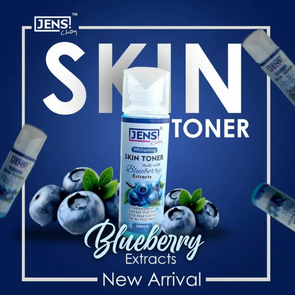 Jens Choy Whitening Skin Toner Infused with Blueberry Extracts - 120ml