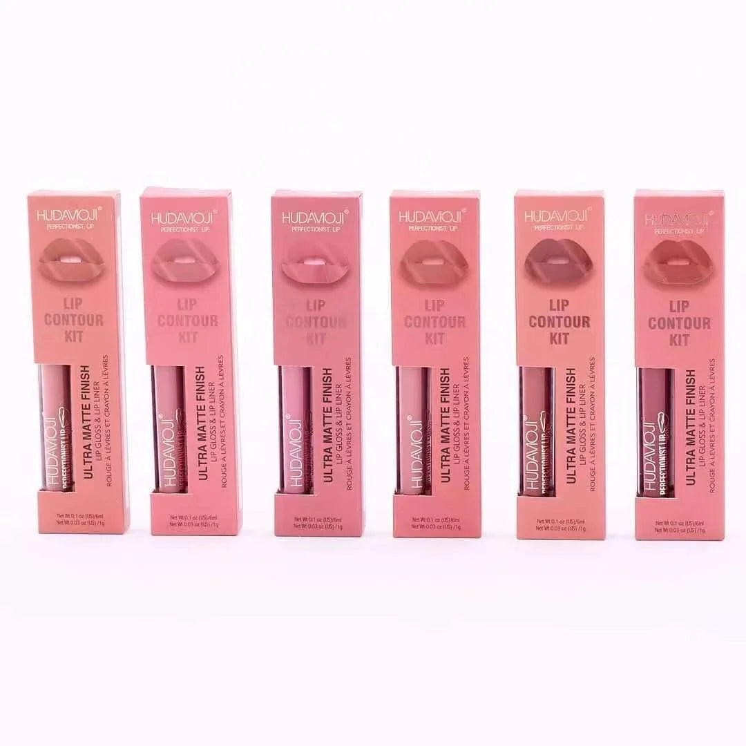 Hudamoji Lipgloss + Lip Pencil