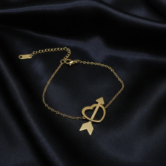 Stainless Steel Bracelets Arrow Through The Heart