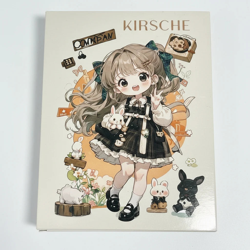 Kirsche Kawaii Anime Girl 4‑Folding Eyeshadow Palette