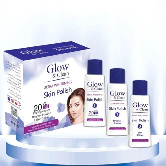 3 in 1 Glow & Clean Skin Polish ( Peeling Cream, Brighter Powder & Skin Shiner ) | Premium Skincare & Beauty Products in Pakistan
