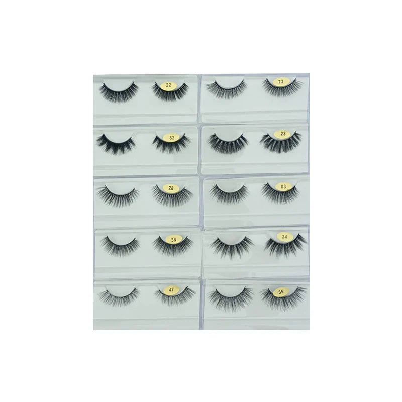 Glamorous Face 4D Mink Hair Eyelashes 10 Pieces GF 8063