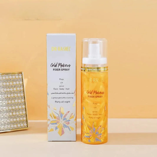 Dr.Rashel Lightweight & Moisturizing Gold Makeup Fixer Spray - 100ml | Premium Skincare & Beauty Products in Pakistan