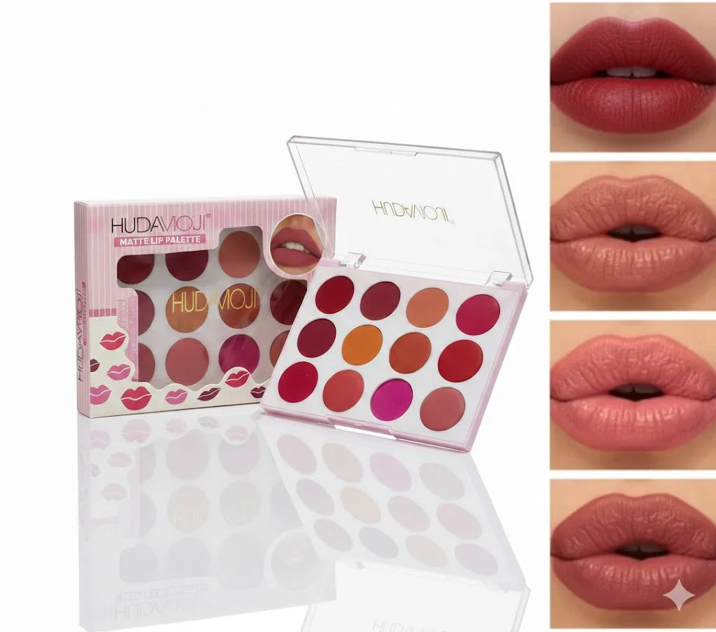 Hudamoji Matte Lip Palette - 12 Colors