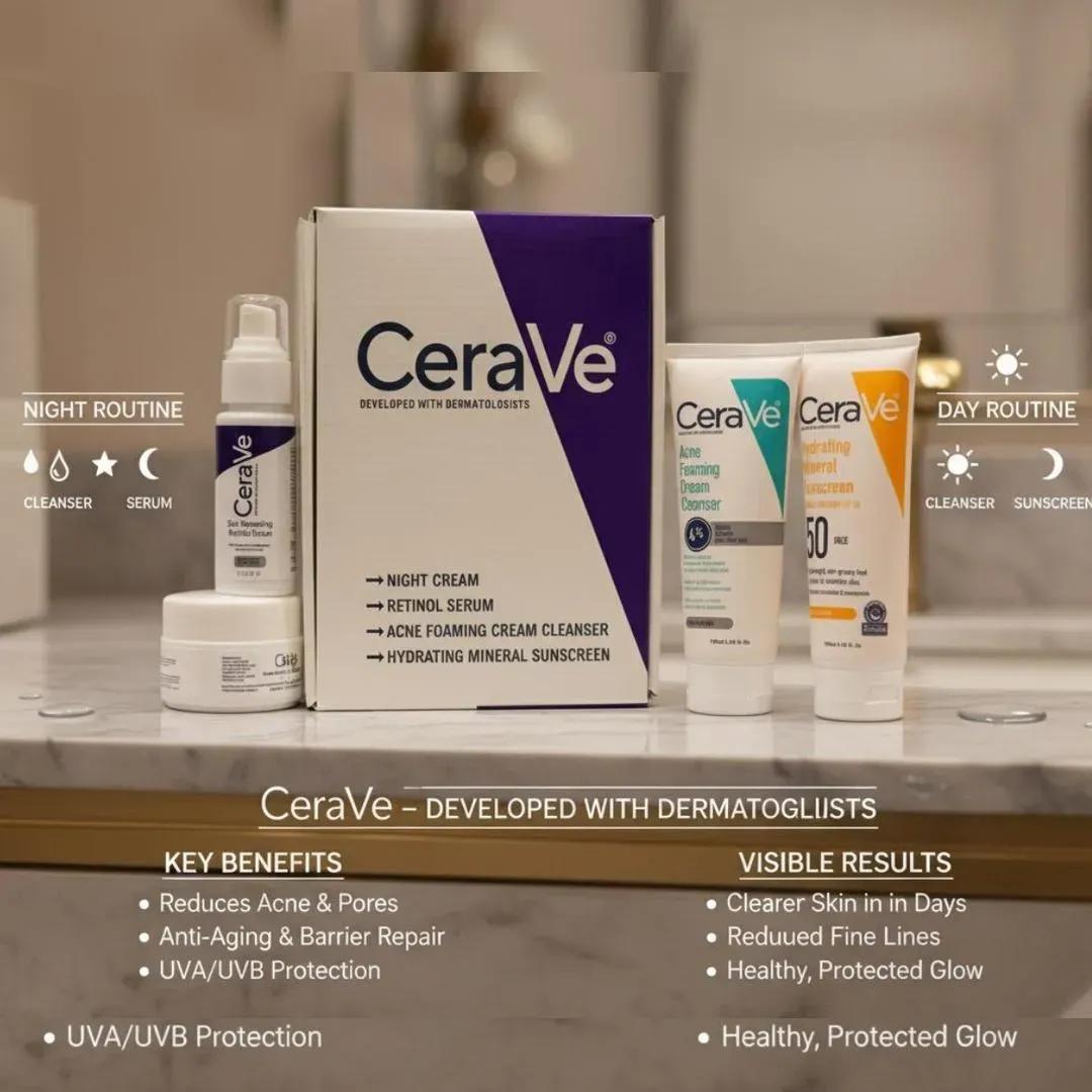 CeraVe The Whitening & Brightening 4 in 1 Facial Kit